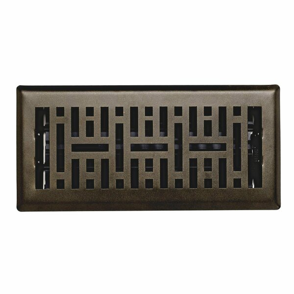 Sierra Grates Metro Steel Floor Register 4 inch X12 inch Metallic Bronze MTR412-BRZ